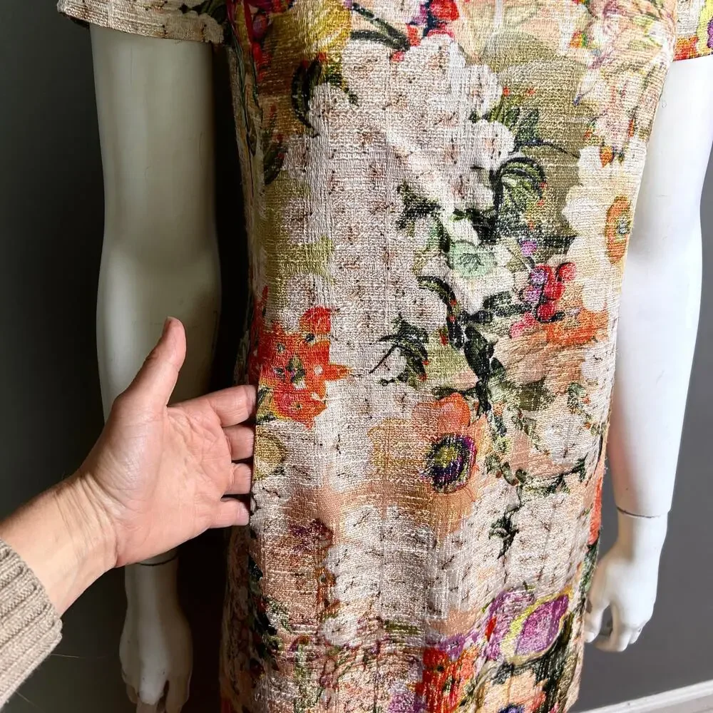 Tory Burch Dress size 2 Kaley Floral‎ Tweed pastel feminine work fairy corpcore